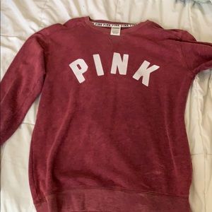 VS PINK Maroon Pullover Sweater